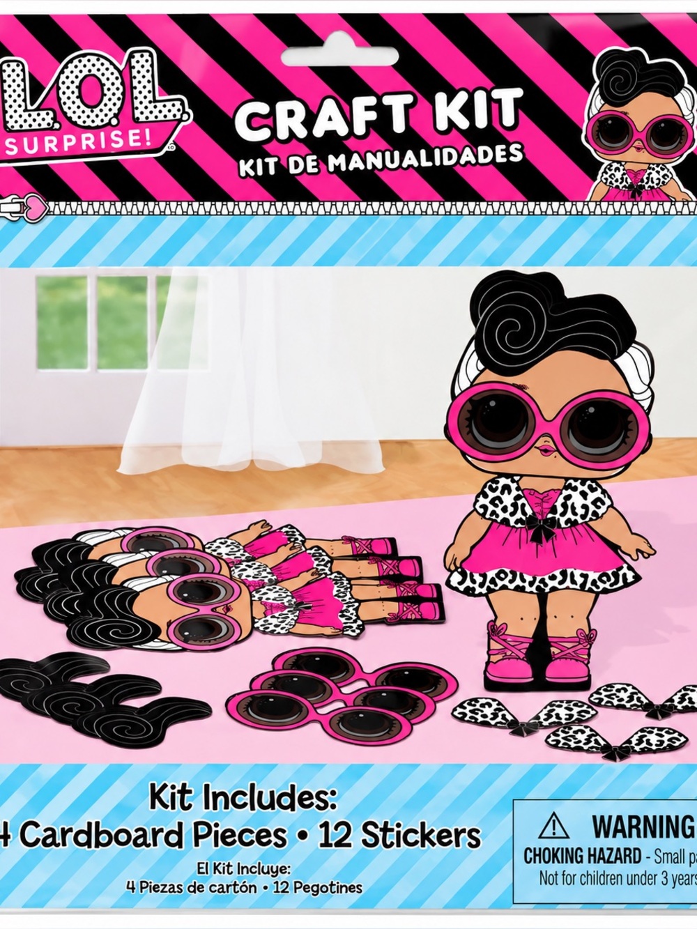LOL Surprise Together, 4 Eva! Birthday Party Kids Craft Kits, creates 4 crafts